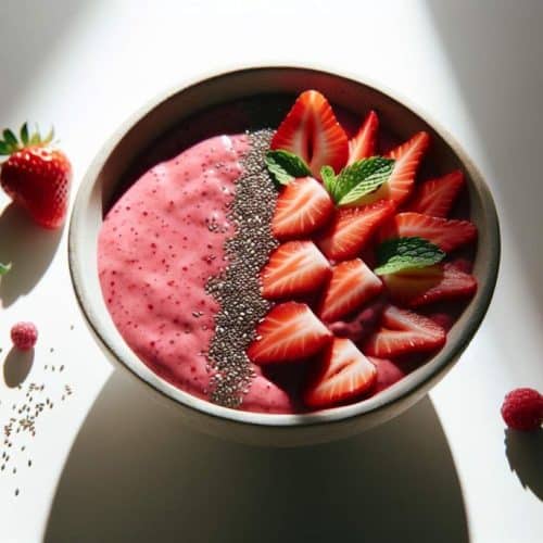Bol smoothie fraise : réveil en saveurs et santé