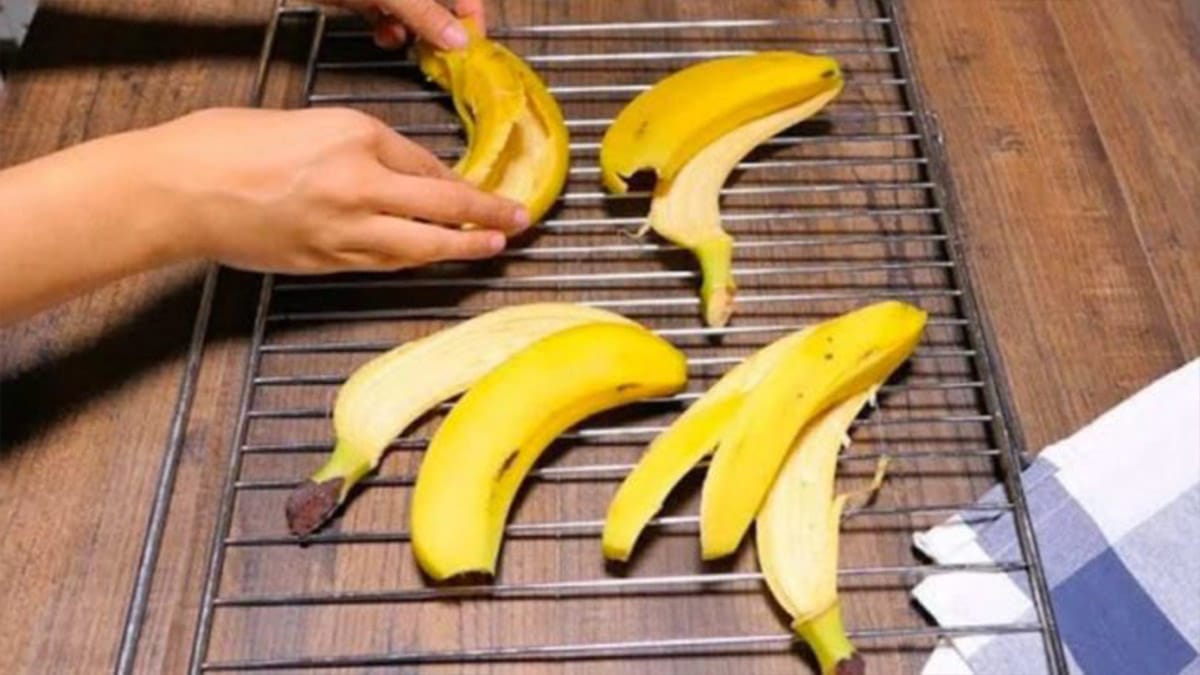 peaux de banane rôties