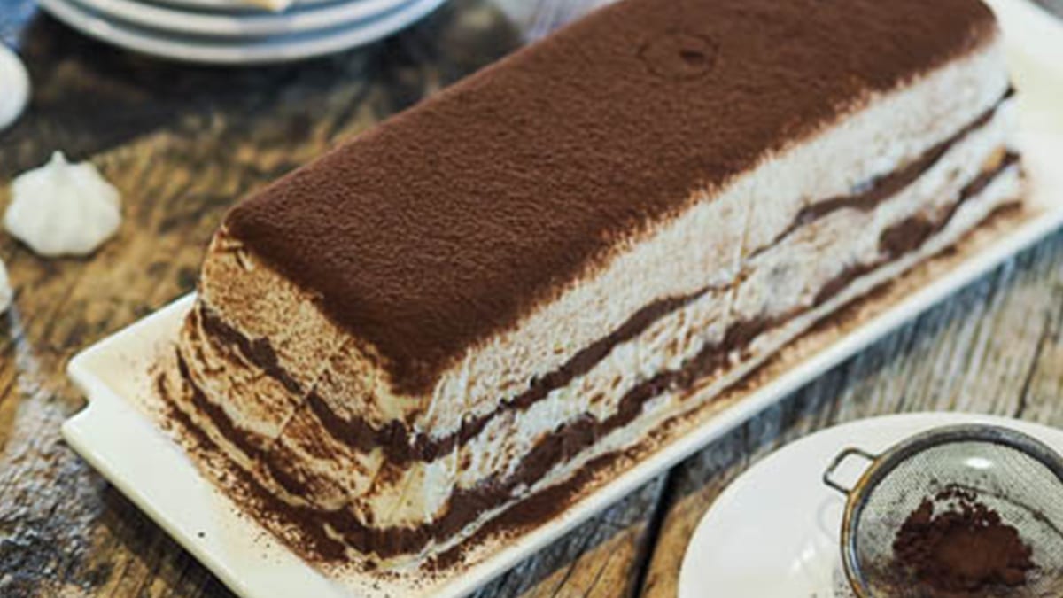 Bûche tiramisu express aux boudoirs