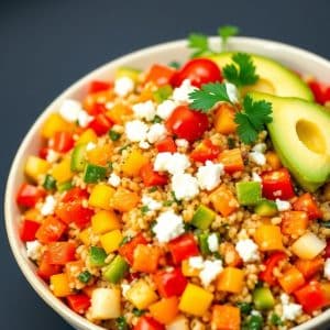 découvrez notre savoureux quinoa coloré aux légumes, un plat riche en saveurs et en nutriments. parfait pour un repas sain et équilibré, il allie des légumes frais et croquants à la texture légère du quinoa. idéal pour les végétariens et ceux qui cherchent à allier plaisir et bien-être.