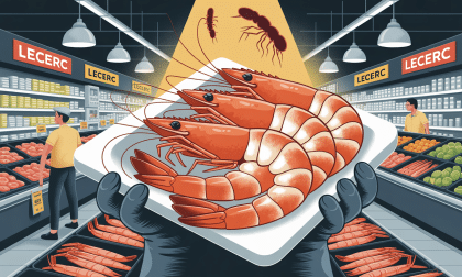 alerte sanitaire : des crevettes vendues chez leclerc rappelées en raison d'un risque de contamination bactérienne. informez-vous et vérifiez vos achats pour votre sécurité.