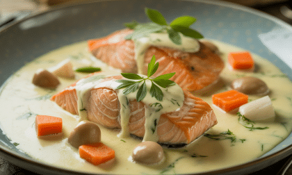 découvrez une blanquette revisitée au saumon, une version moderne et savoureuse qui transforme la recette classique en un plat délicat et gourmand.