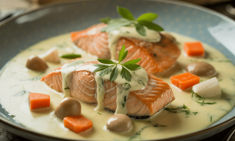 découvrez une blanquette revisitée au saumon, une version moderne et savoureuse qui transforme la recette classique en un plat délicat et gourmand.
