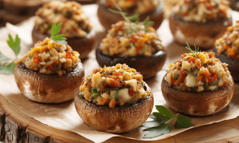 Champignons farcis : la bouchée apéritive qui fait sensation ! découvrez la recette simple et savoureuse des champignons farcis, une bouchée apéritive qui impressionne à coup sûr vos invités lors de vos soirées.