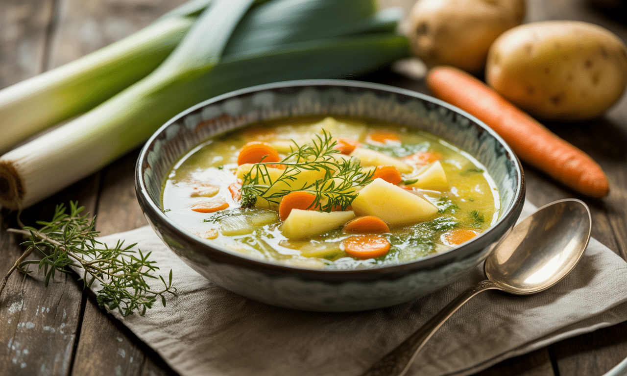 découvrez notre recette simple et savoureuse pour préparer un velouté de poireaux, carottes et pommes de terre, parfait pour une entrée réconfortante et saine.