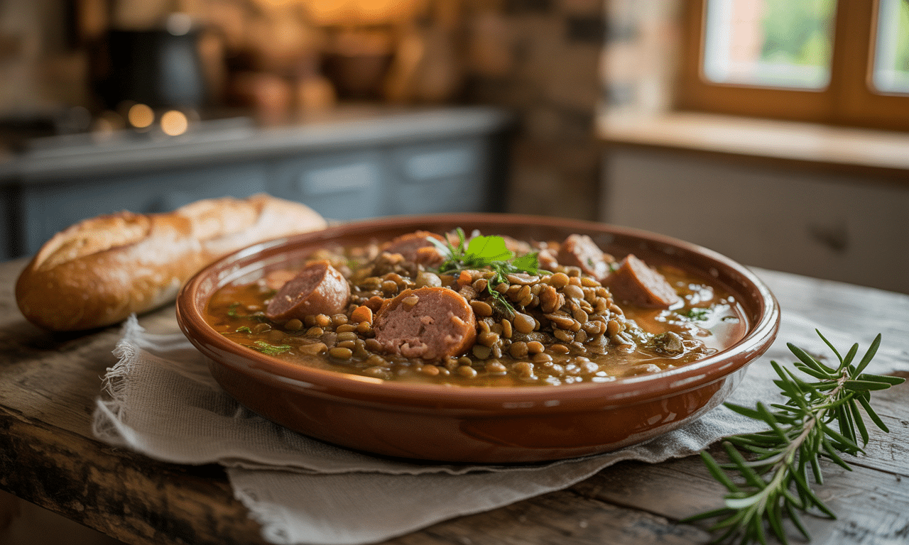 découvrez notre recette pas à pas pour préparer un mijoté de saucisses aux lentilles savoureux, parfait pour un repas réconfortant et facile à réaliser.
