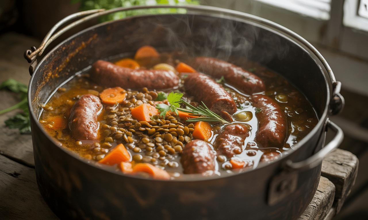 découvrez notre recette facile et détaillée pour préparer un mijoté de saucisses aux lentilles savoureux. suivez chaque étape pour un plat réconfortant et plein de saveurs.
