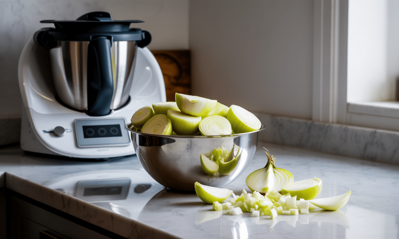 découvrez comment réussir parfaitement vos oignons hachés avec votre thermomix® grâce à nos astuces simples et efficaces pour gagner du temps en cuisine.