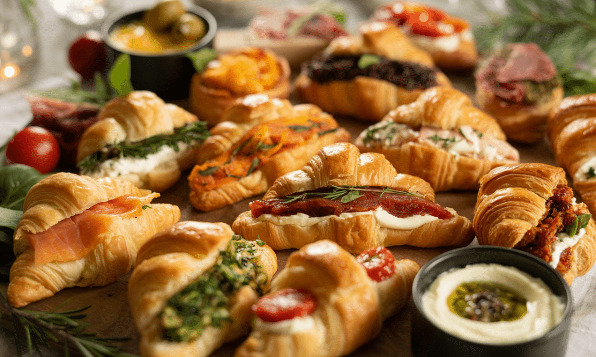 découvrez nos idées gourmandes de croissants apéritifs fourrés, parfaits pour des bouchées festives et savoureuses qui raviront vos invités.