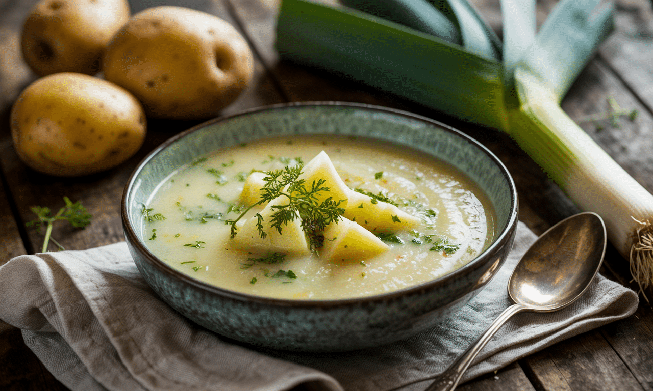 apprenez à réaliser un velouté onctueux de poireaux et pommes de terre grâce à notre recette simple et délicieuse, parfaite pour un repas réconfortant.