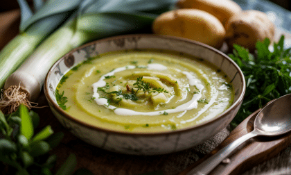 apprenez à réaliser un velouté onctueux de poireaux et pommes de terre grâce à cette recette simple et gourmande, parfaite pour réchauffer vos repas.