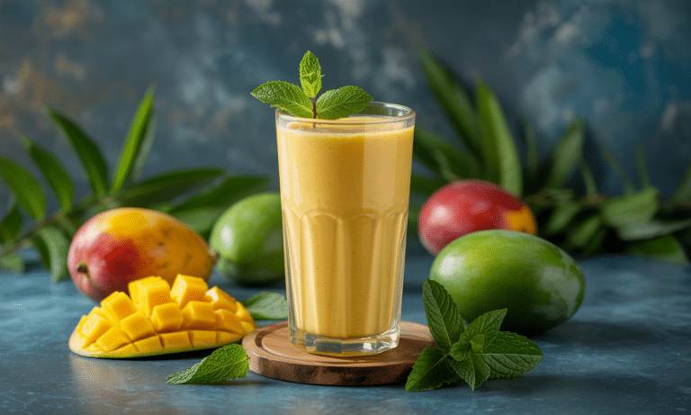 Découvrez le Lassi à la mangue : la boisson indienne rafraîchissante à réaliser avec votre Thermomix® savourez le lassi à la mangue, une boisson indienne rafraîchissante et facile à préparer avec votre thermomix®. parfaite pour un moment fruité et exotique à tout instant.