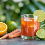découvrez le jus ace maison, un mélange vitaminé d'orange, carotte et citron vert préparé facilement avec votre thermomix. dynamisez votre journée naturellement !