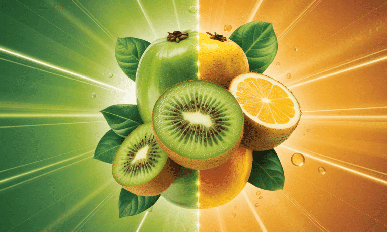 découvrez les bienfaits du kiwi vert et du kiwi jaune, et choisissez celui qui boostera au mieux votre vitalité au quotidien.