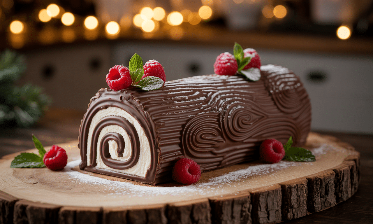 découvrez la bûche roulée chocolat mascarpone, une douceur festive irrésistible qui ravira les gourmands cet hiver avec son goût riche et crémeux.