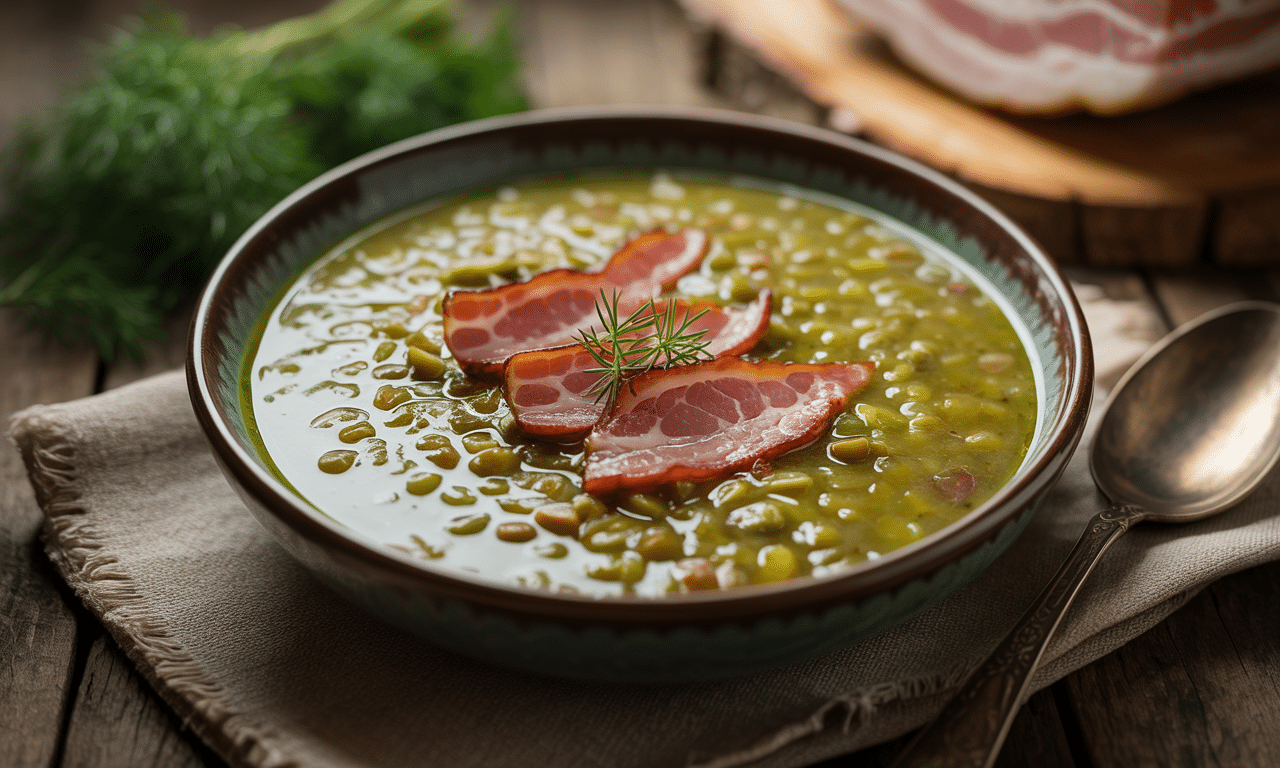 découvrez notre recette de soupe réconfortante aux lentilles vertes et lard fumé, parfaite pour réchauffer vos soirées avec des saveurs authentiques et gourmandes.
