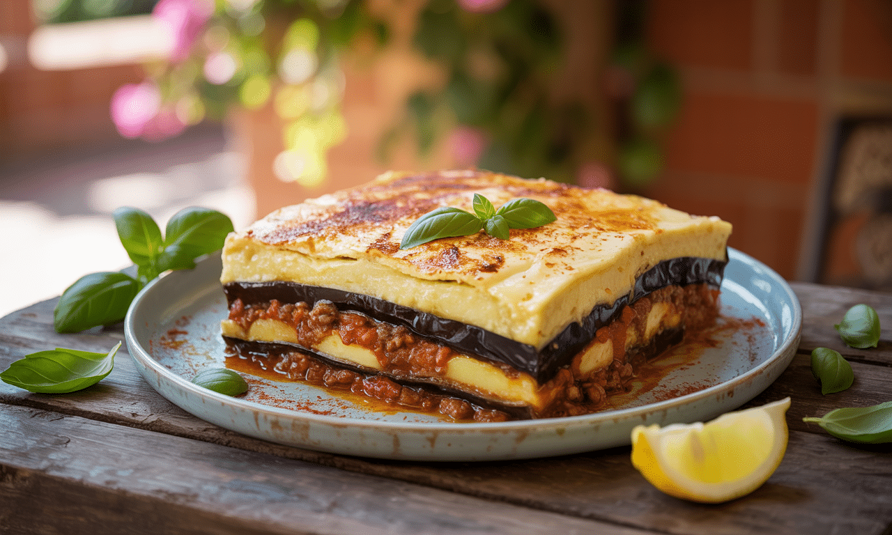 découvrez la recette authentique de la moussaka grecque et savourez un voyage culinaire au cœur de la méditerranée avec ce plat traditionnel riche en saveurs.