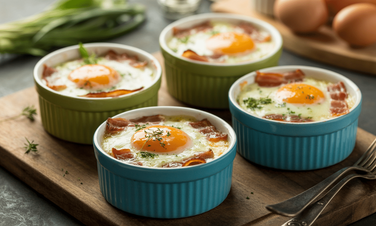 découvrez notre recette simple et savoureuse des œufs cocotte gourmands au bacon, parfaite pour un repas rapide et délicieux.