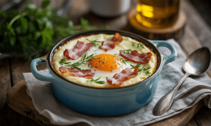 découvrez notre recette facile et délicieuse d'œufs cocotte gourmands au bacon, parfaite pour un repas rapide et savoureux.