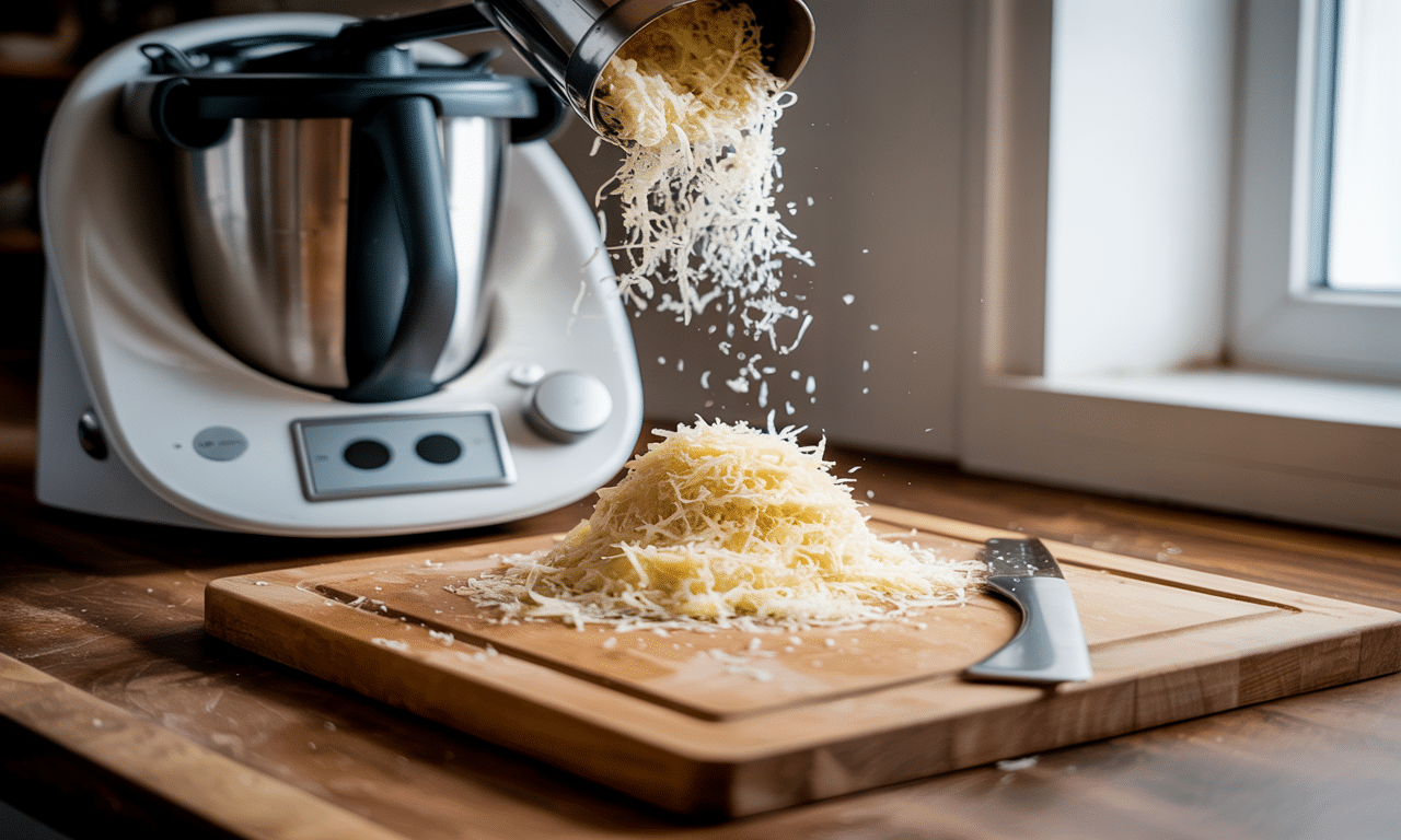 apprenez à préparer facilement du parmesan râpé maison avec votre thermomix®. suivez notre guide simple pour un résultat frais et savoureux à chaque fois.