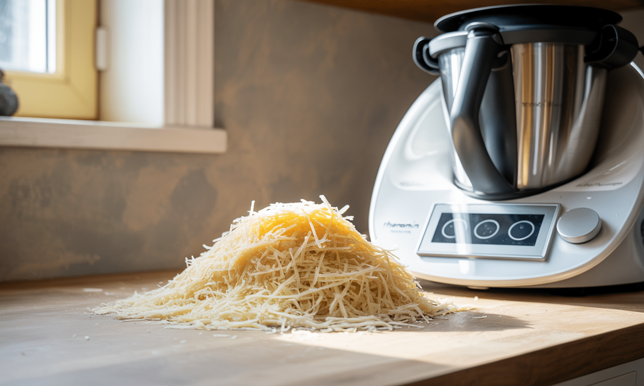 apprenez à préparer facilement du parmesan râpé maison avec votre thermomix®. suivez notre guide simple pour un résultat délicieux et frais à chaque utilisation.