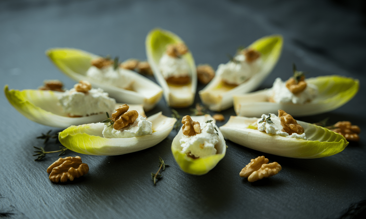 découvrez notre recette légère et gourmande de petites bouchées d'endives au fromage, parfaites pour un apéritif sain et savoureux. faciles à préparer, elles raviront vos invités avec fraîcheur et goût.