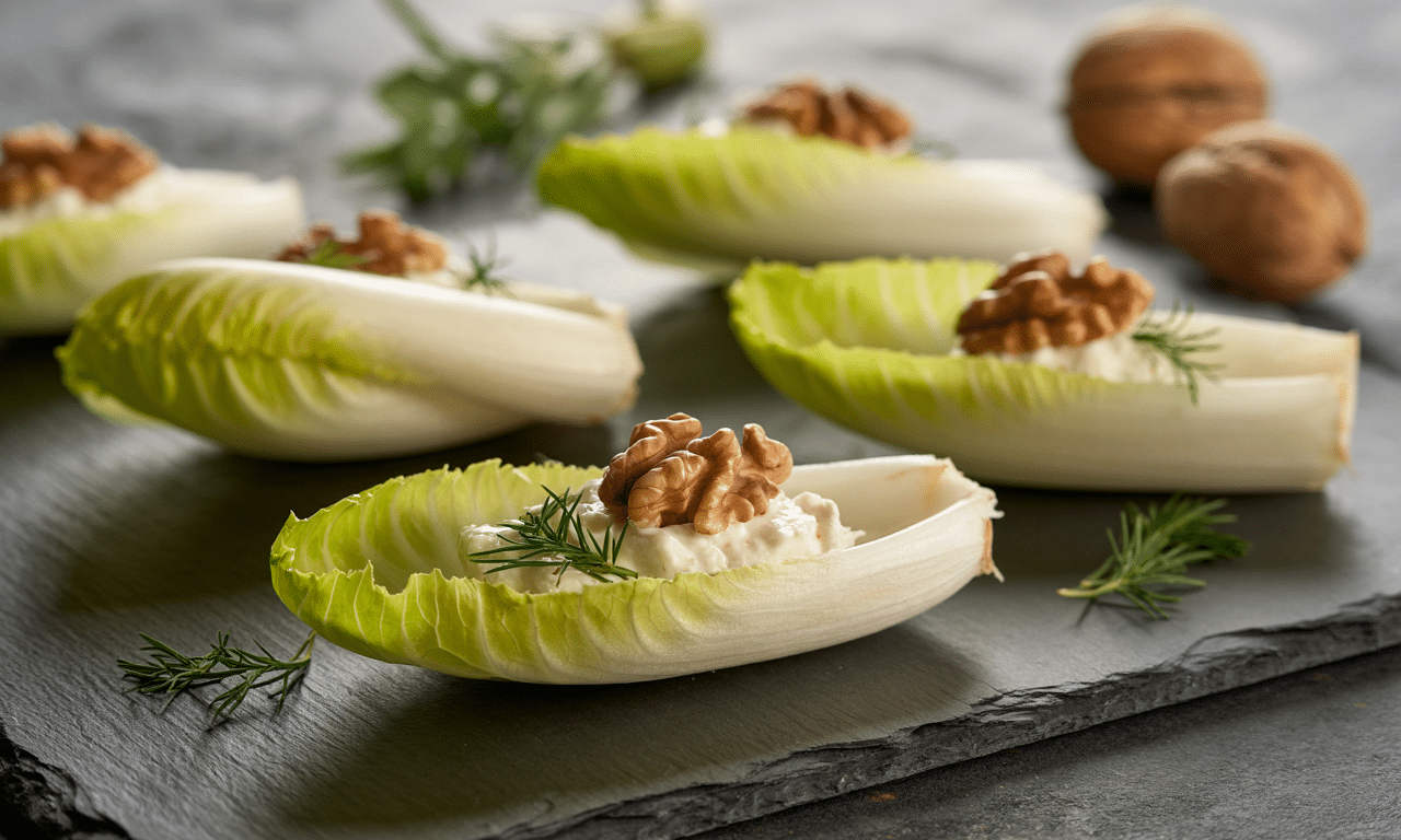 découvrez notre recette légère et gourmande de petites bouchées d'endives au fromage, parfaites pour un apéro sain et délicieux en toute simplicité.