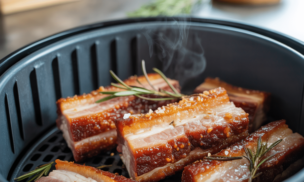 découvrez notre recette facile de poitrine de porc croustillante et savoureuse à préparer avec votre airfryer. un plat gourmand à tester chez vous pour un repas réussi en toute simplicité.