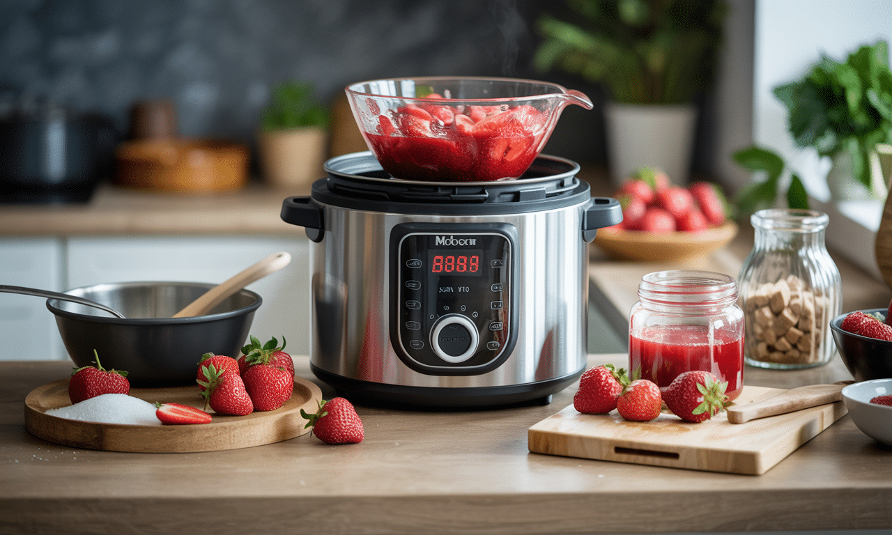 découvrez notre recette simple et rapide pour préparer une confiture de fraises maison savoureuse avec votre cookeo. un délicieux dessert fait maison en un rien de temps !