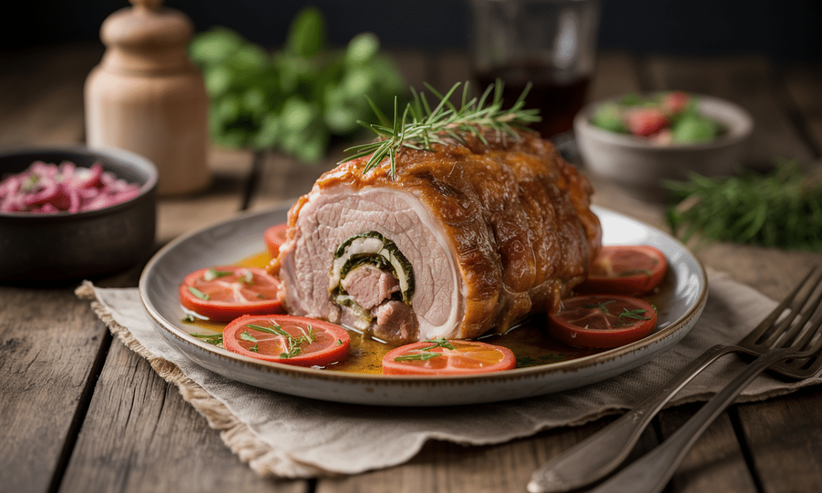 savourez la rouelle de porc façon grand-mère, une recette traditionnelle pleine de saveurs authentiques pour un repas convivial et réconfortant.