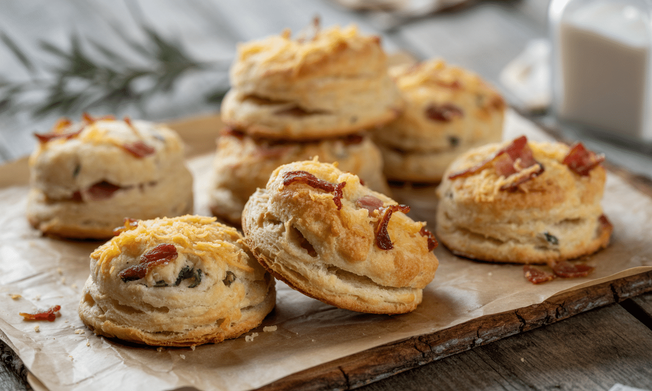 découvrez une recette facile et gourmande de biscuits maison au parmesan et lardons, parfaits pour accompagner vos apéritifs et ravir vos invités.