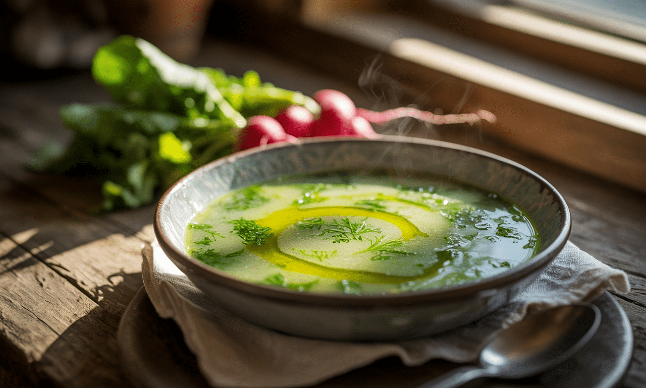 découvrez une recette savoureuse et anti-gaspillage pour sublimer vos fanes de radis avec une soupe délicieuse et facile à préparer.