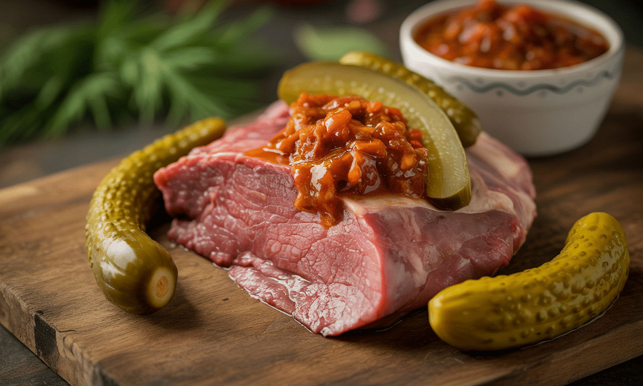 découvrez comment sublimer vos repas avec une langue de bœuf tendre, délicatement nappée d'une sauce piquante aux cornichons, pour une explosion de saveurs unique.