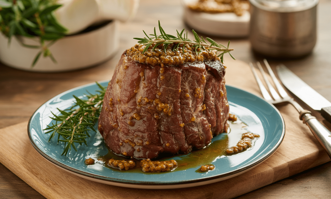 découvrez notre recette facile et gourmande de filet mignon de porc rôti à la moutarde à l’ancienne, parfaite pour sublimer vos dîners avec saveur et simplicité.