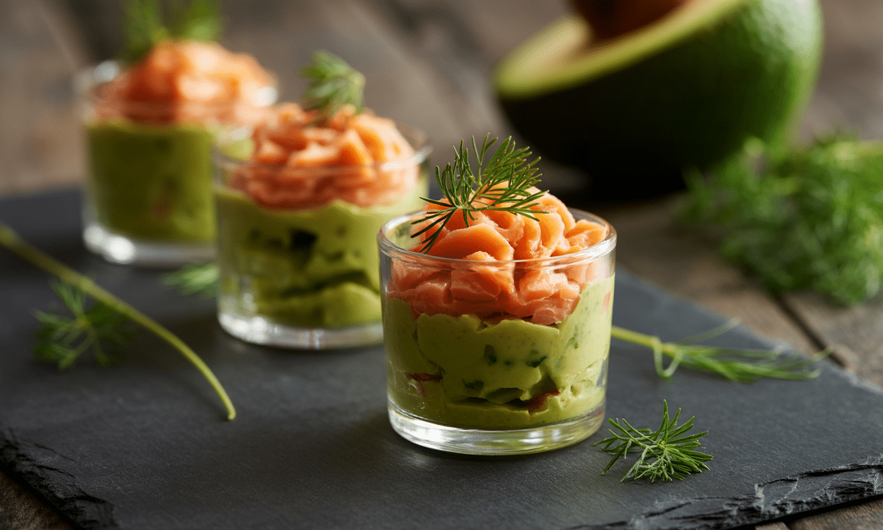 découvrez notre recette facile et gourmande de mousse crémeuse avocat et saumon, parfaite pour épater vos invités lors de l'apéritif.