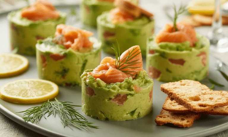 épatez vos invités dès l'apéritif avec une mousse onctueuse et savoureuse d'avocat et saumon, idéale pour un moment gourmand et élégant.