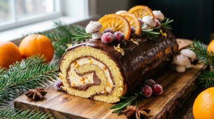 découvrez la bûche à l’orange, un dessert gourmand et facile à partager, parfait pour rendre votre noël inoubliable avec une touche d’agrumes savoureuse.