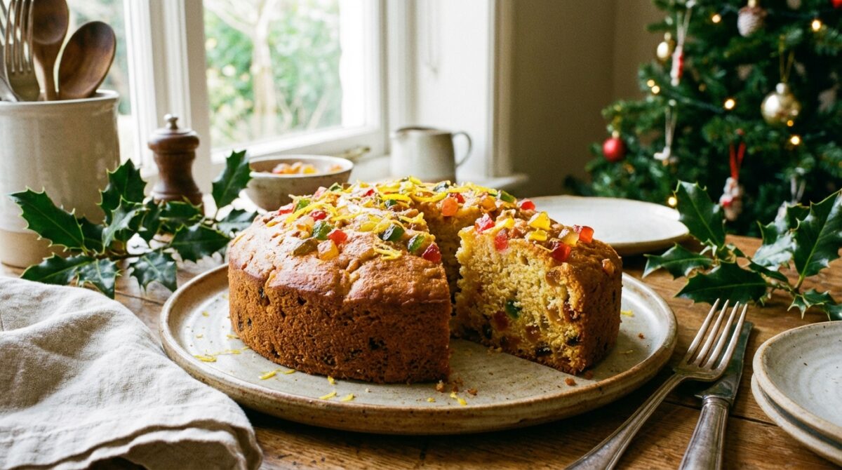 d&eacute;couvrez le cake aux fruits confits le plus tendre de la saison, un d&eacute;lice citronn&eacute;, fondant et rempli de douceur festive, parfait pour vos moments gourmands.