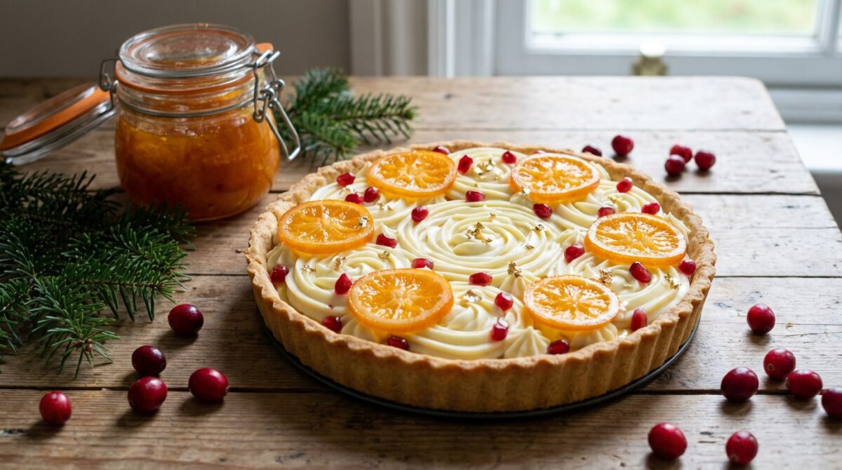 d&eacute;couvrez notre recette de tarte de no&euml;l au chocolat blanc et cl&eacute;mentines, une douceur raffin&eacute;e qui &eacute;merveillera et fera fondre tous vos invit&eacute;s lors des f&ecirc;tes.